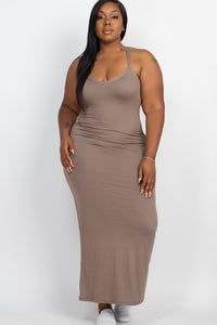 Plus Size Racer Back Maxi Dress