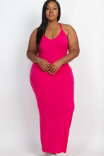 Load image into Gallery viewer, Plus Size Racer Back Maxi Dress