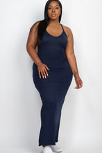 Load image into Gallery viewer, Plus Size Racer Back Maxi Dress