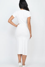 Load image into Gallery viewer, Ribbed Solid Top &amp; Midi Skirt Set
